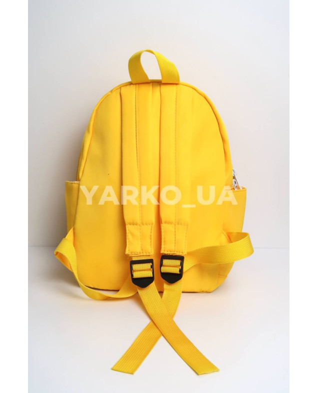 Рюкзак для дітей H-578-5 текстиль жовтий брелок-каченя 28*22*10 см