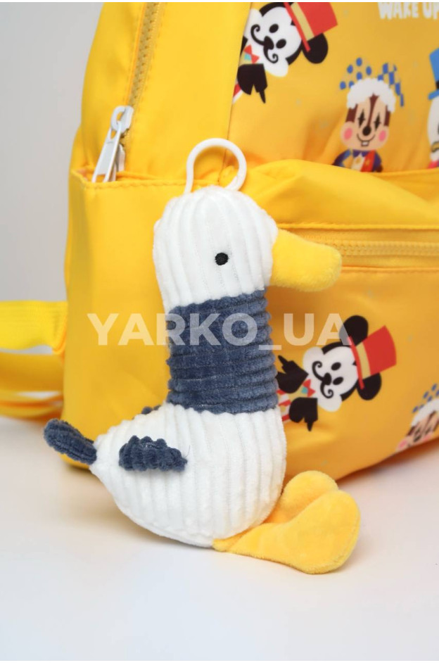 Рюкзак для дітей H-578-5 текстиль жовтий брелок-каченя 28*22*10 см