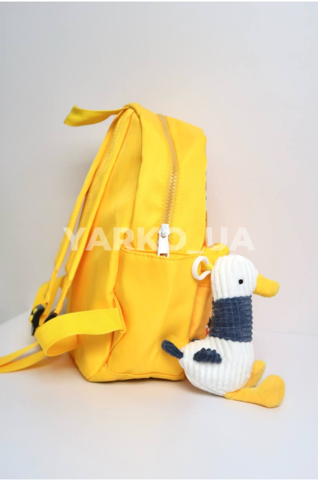 Рюкзак для дітей H-578-5 текстиль жовтий брелок-каченя 28*22*10 см