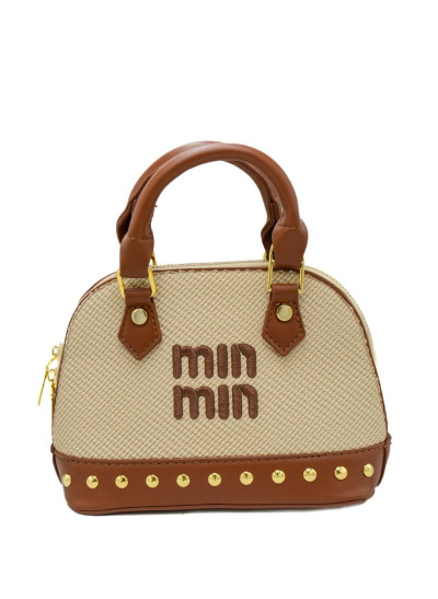 Сумка для дівчинки 998138 екошкіра бежевий Min Min плетіння 22*15*3 