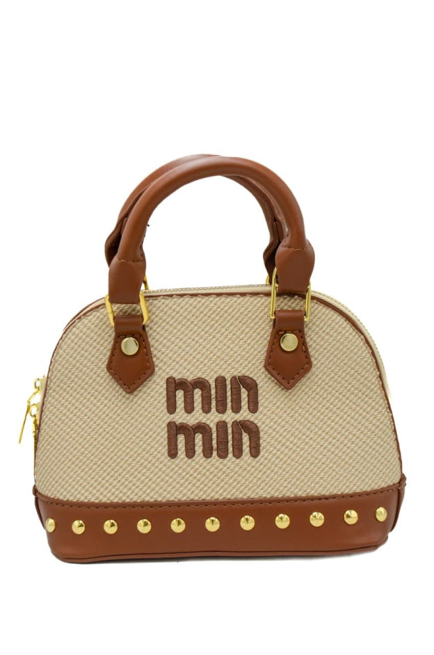 Сумка для дівчинки 998138 екошкіра бежевий Min Min плетіння 22*15*3 