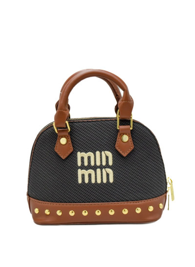 Сумка для дівчинки 998138 екошкіра чорний Min Min плетіння 22*15*3 