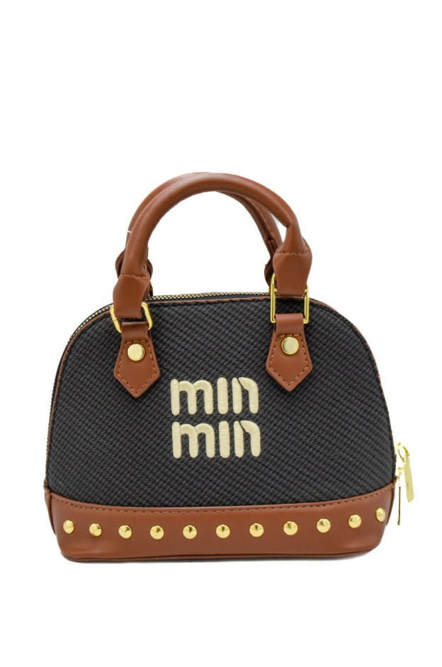 Сумка для дівчинки 998138 екошкіра чорний Min Min плетіння 22*15*3 