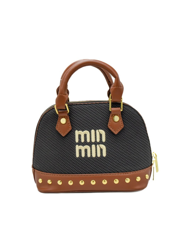 Сумка для дівчинки 998138 екошкіра чорний Min Min плетіння 22*15*3 