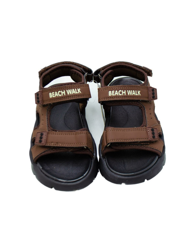 Босоніжки для хлопчика на літо C20714 екошкіра/текстиль коричневий Beach Walk 32(р) 