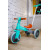 Велосипед Best Trike для дівчинки або для хлопчика LB-10360 нейлон бірюзовий 3-х колісний,колеса передні 10