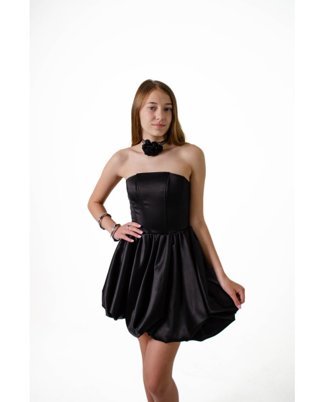 Сукня для дівчинкки на літо 998156 атлас чорний Сапфір 158(р) 