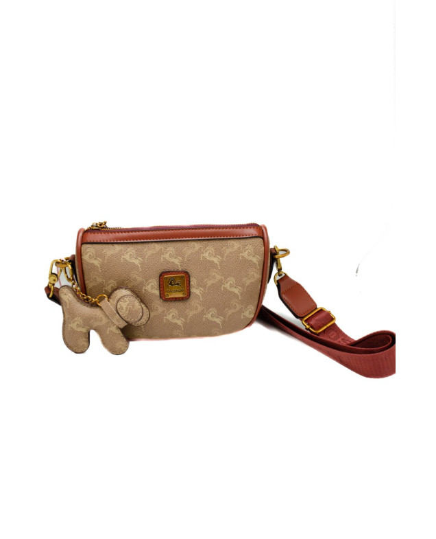 Сумка для дівчинки 209# екошкіра коричневий 17*8*12 сідло Tiaoshijia