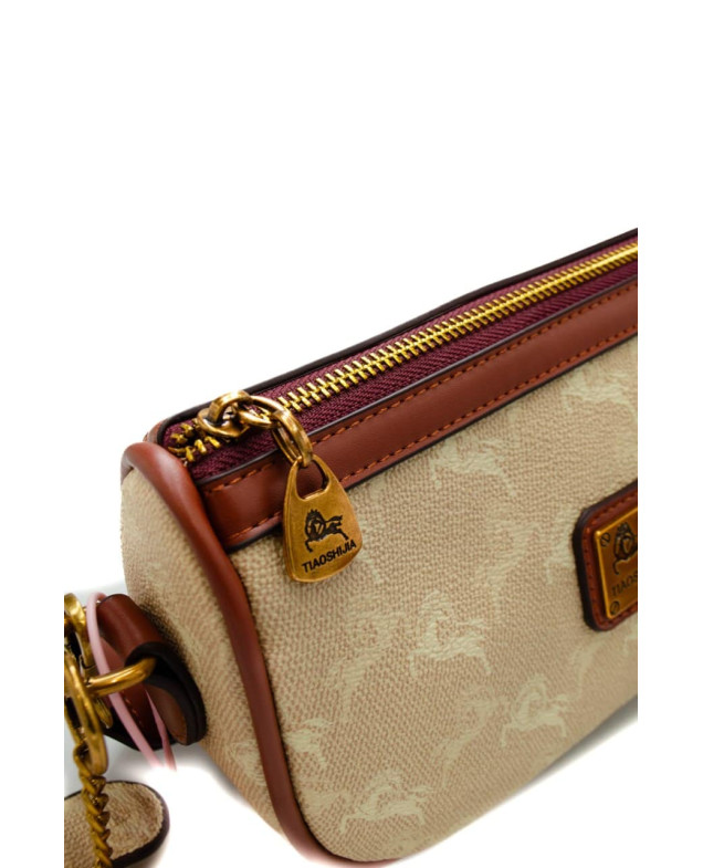 Сумка для дівчинки 209# екошкіра беж 17*8*12 сідло Tiaoshijia