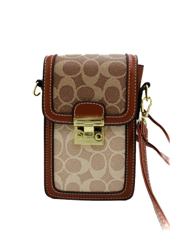 Сумка для дівчинки 998164 екошкіра беж/коричневий 11*18*7 Phone bag