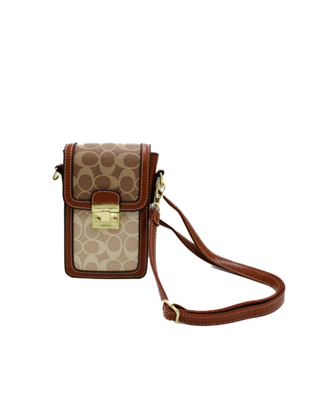 Сумка для дівчинки 998164 екошкіра беж/коричневий 11*18*7 Phone bag