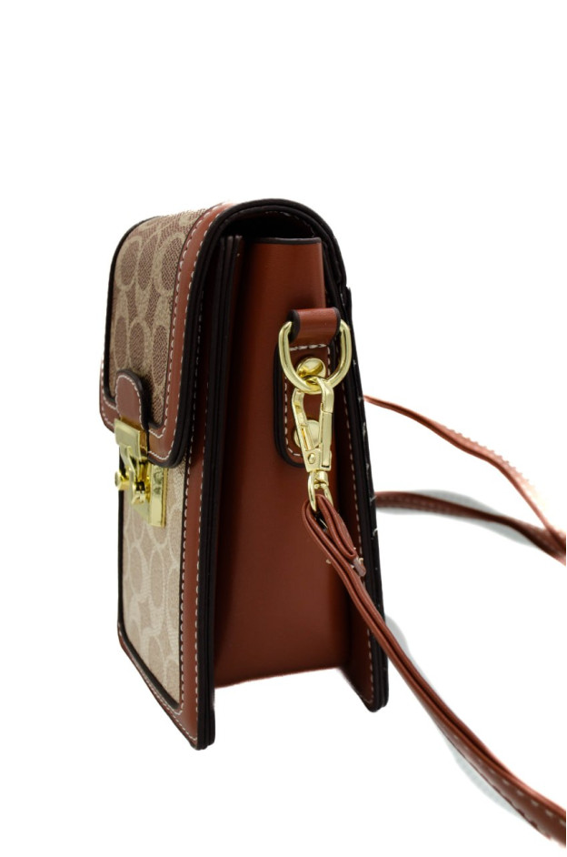 Сумка для дівчинки 998164 екошкіра беж/коричневий 11*18*7 Phone bag