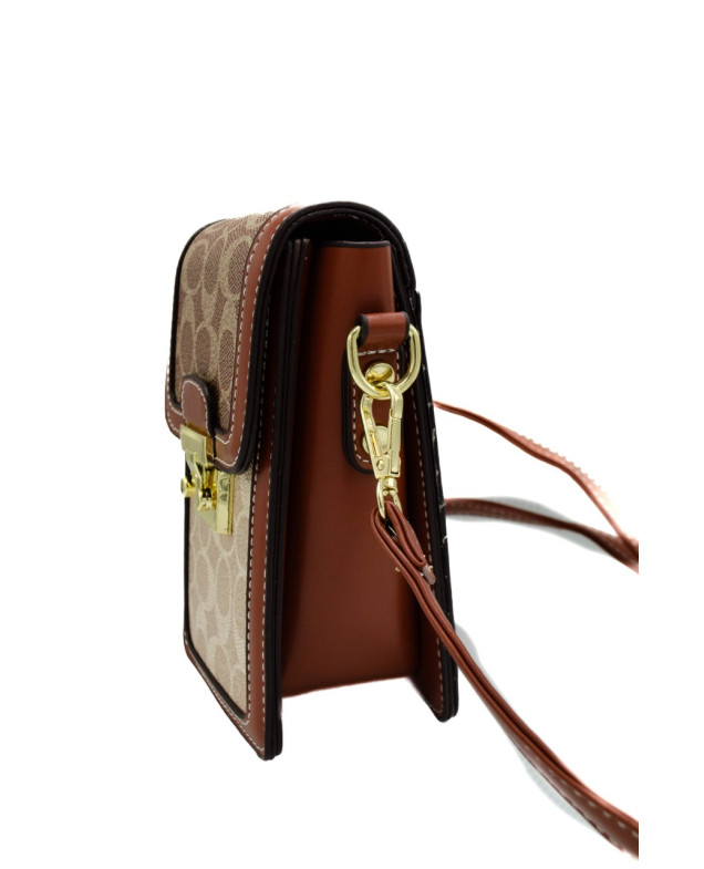 Сумка для дівчинки 998164 екошкіра беж/коричневий 11*18*7 Phone bag