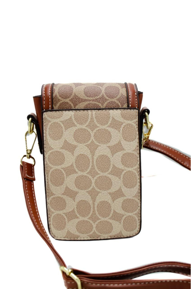 Сумка для дівчинки 998164 екошкіра беж/коричневий 11*18*7 Phone bag