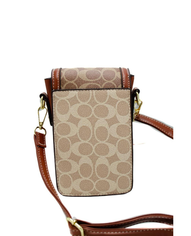 Сумка для дівчинки 998164 екошкіра беж/коричневий 11*18*7 Phone bag
