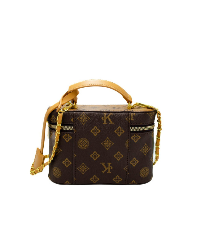 Сумка для дівчинки 8501 екошкіра шоколад/беж 19*7*13 Vanity Bag Monogram