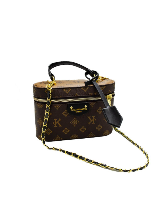 Сумка для дівчинки 8501 екошкіра шоколад/чорний 19*7*13 Vanity Bag Monogram