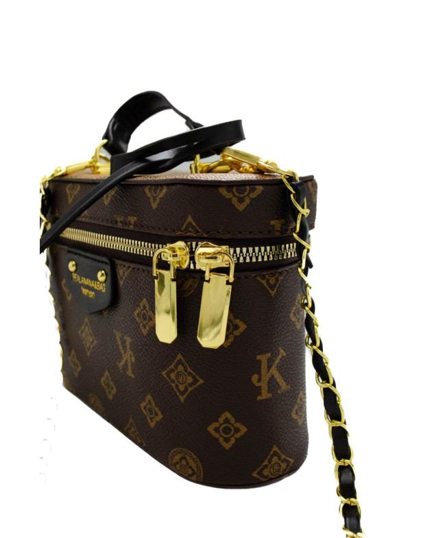 Сумка для дівчинки 8501 екошкіра шоколад/чорний 19*7*13 Vanity Bag Monogram