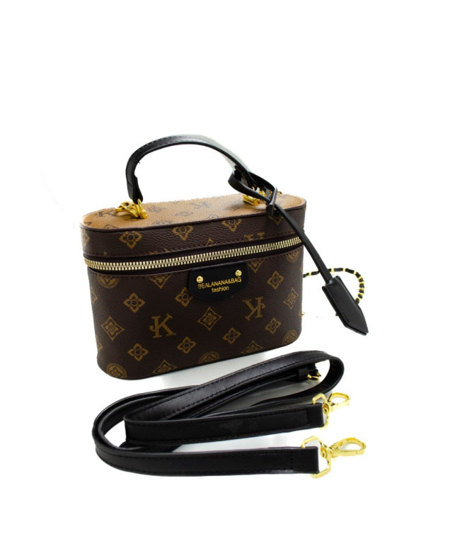 Сумка для дівчинки 8501 екошкіра шоколад/чорний 19*7*13 Vanity Bag Monogram
