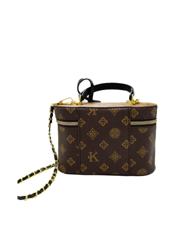 Сумка для дівчинки 8501 екошкіра шоколад/чорний 19*7*13 Vanity Bag Monogram