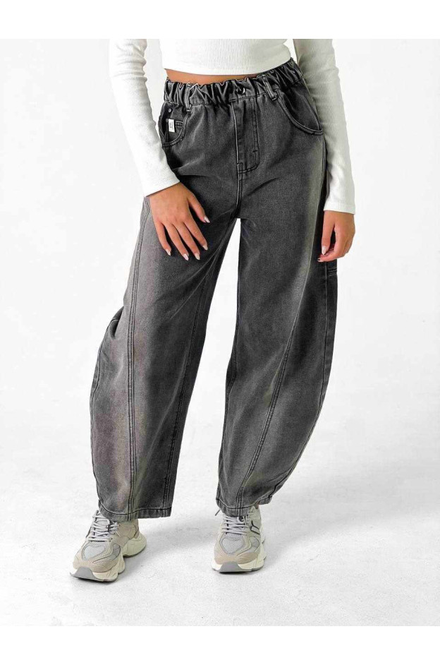 Джинси для дівчинки або для хлопчика весна-осінь 26662 котон сірий baggy jeans ELYZA 175(р) 