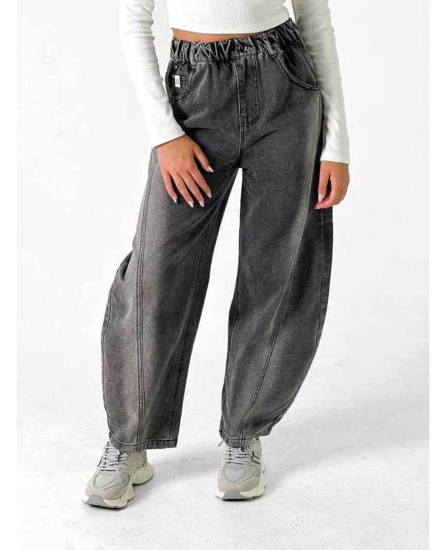 Джинси для дівчинки або для хлопчика весна-осінь 26662 котон сірий baggy jeans ELYZA 175(р) 