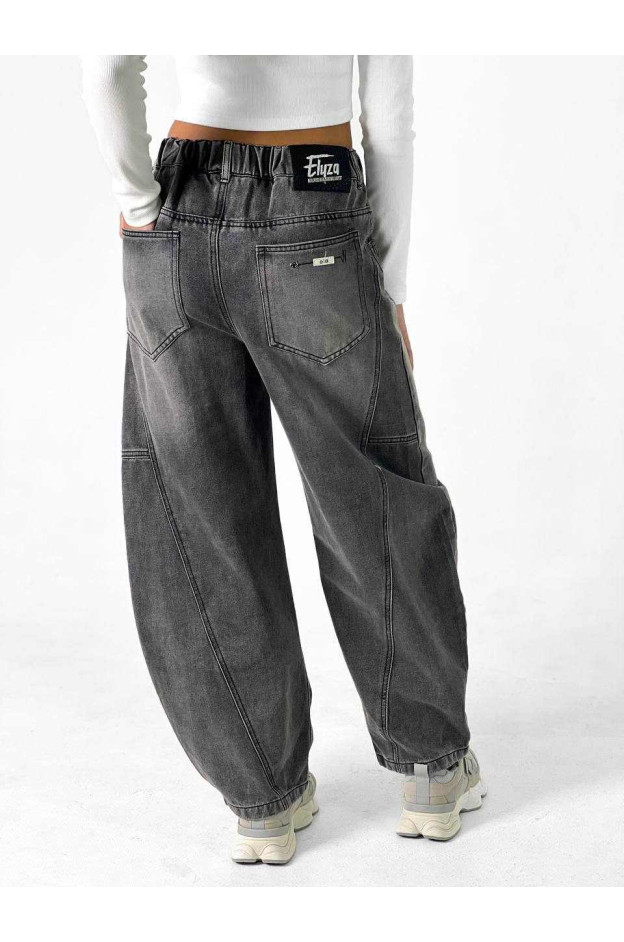 Джинси для дівчинки або для хлопчика весна-осінь 26662 котон сірий baggy jeans ELYZA 175(р) 