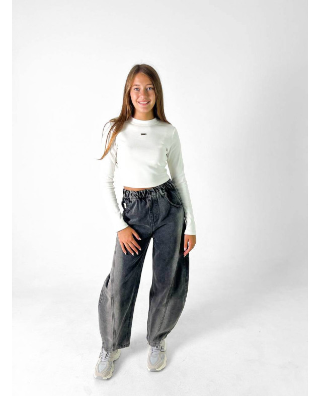 Джинси для дівчинки або для хлопчика весна-осінь 26662 котон сірий baggy jeans ELYZA 175(р) 