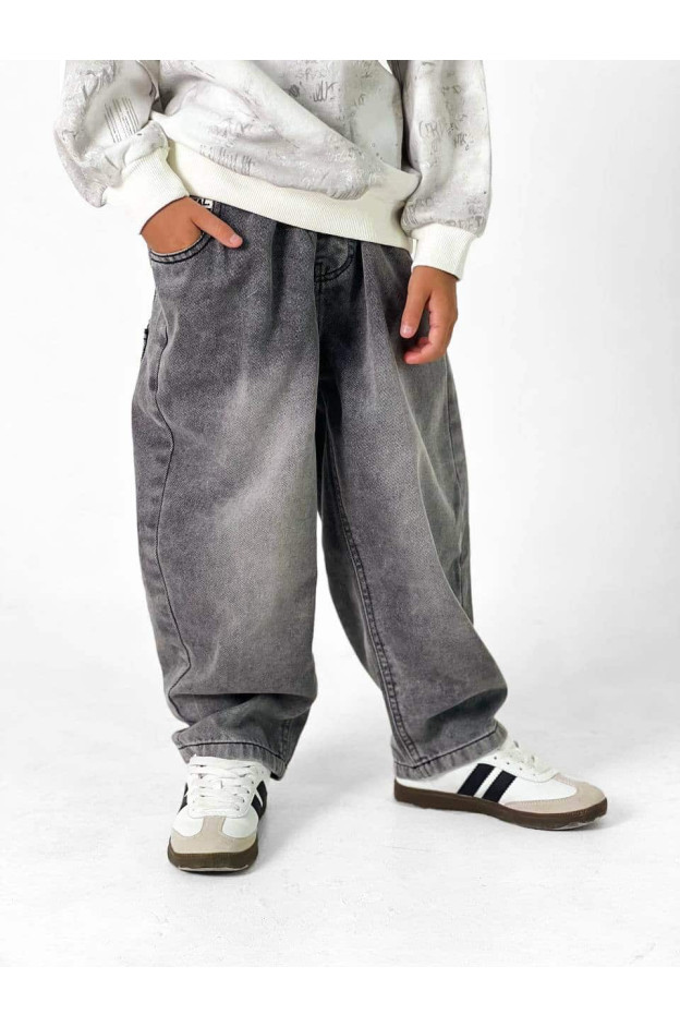 Джинси для хлопчика весна-осінь A2621 котон сірий baggy jeans ADLER 120(р) 