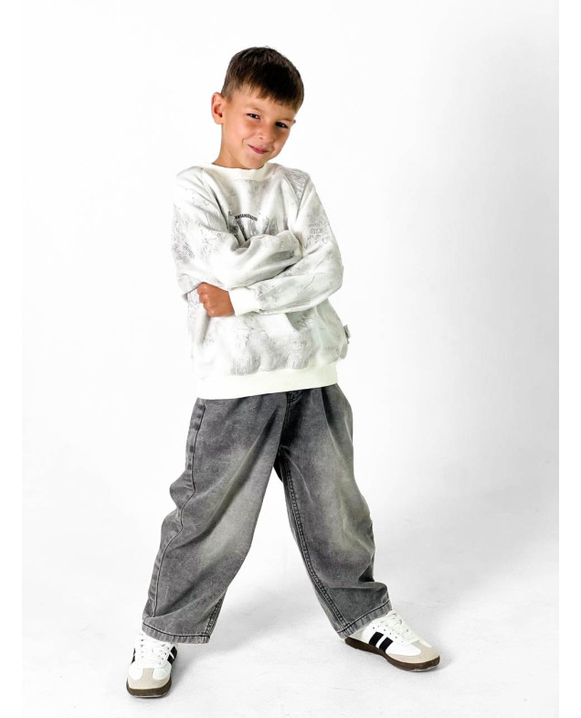 Джинси для хлопчика весна-осінь A2621 котон сірий baggy jeans ADLER 120(р) 