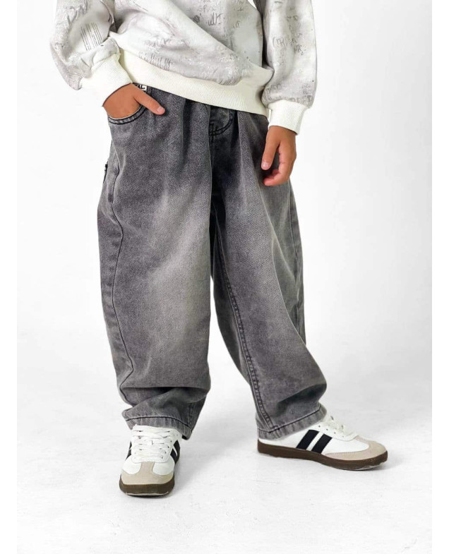 Джинси для хлопчика весна-осінь A2621 котон сірий baggy jeans ADLER 125(р) 