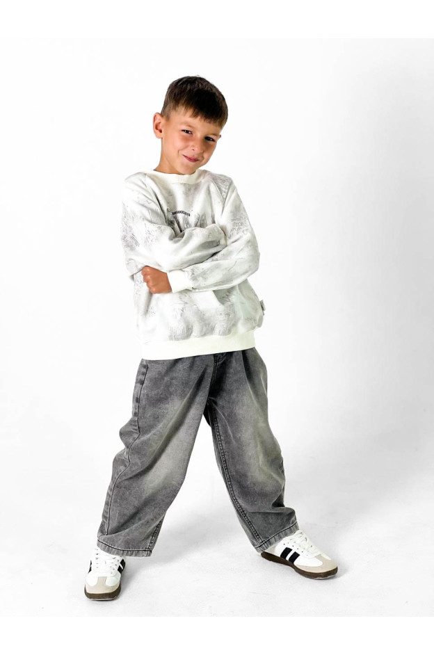 Джинси для хлопчика весна-осінь A2621 котон сірий baggy jeans ADLER 125(р) 