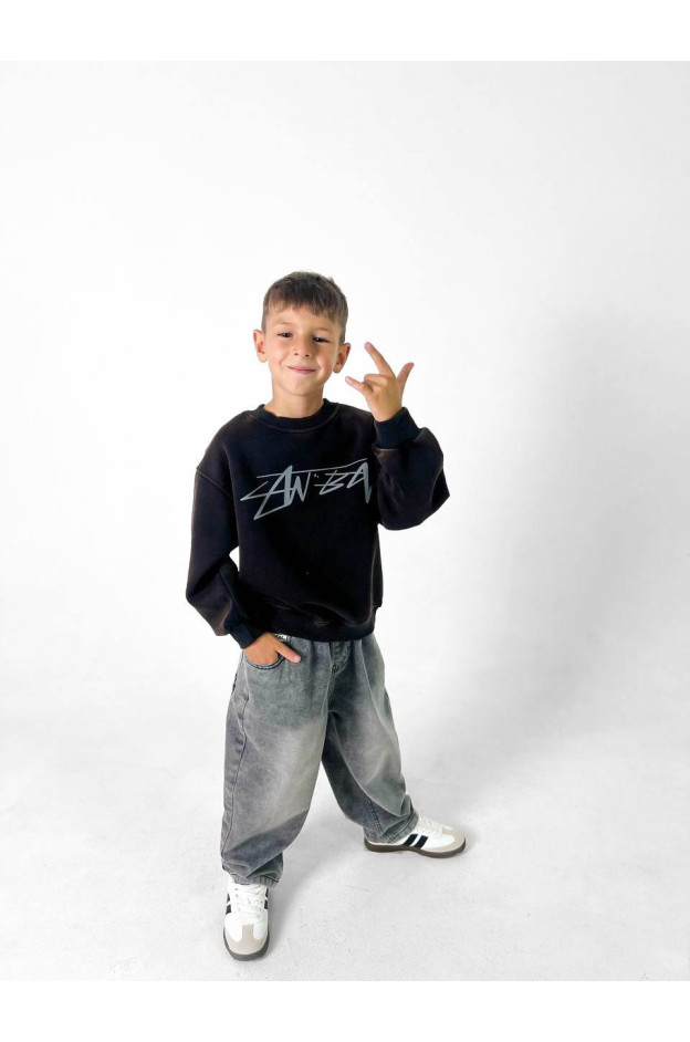 Джинси для хлопчика весна-осінь A2621 котон сірий baggy jeans ADLER 125(р) 
