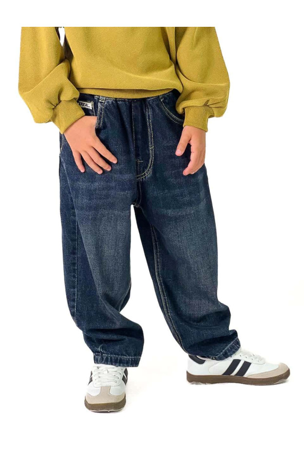 Джинси для хлопчика весна-осінь A2621 котон темно синій baggy jeans ADLER 130(р) 