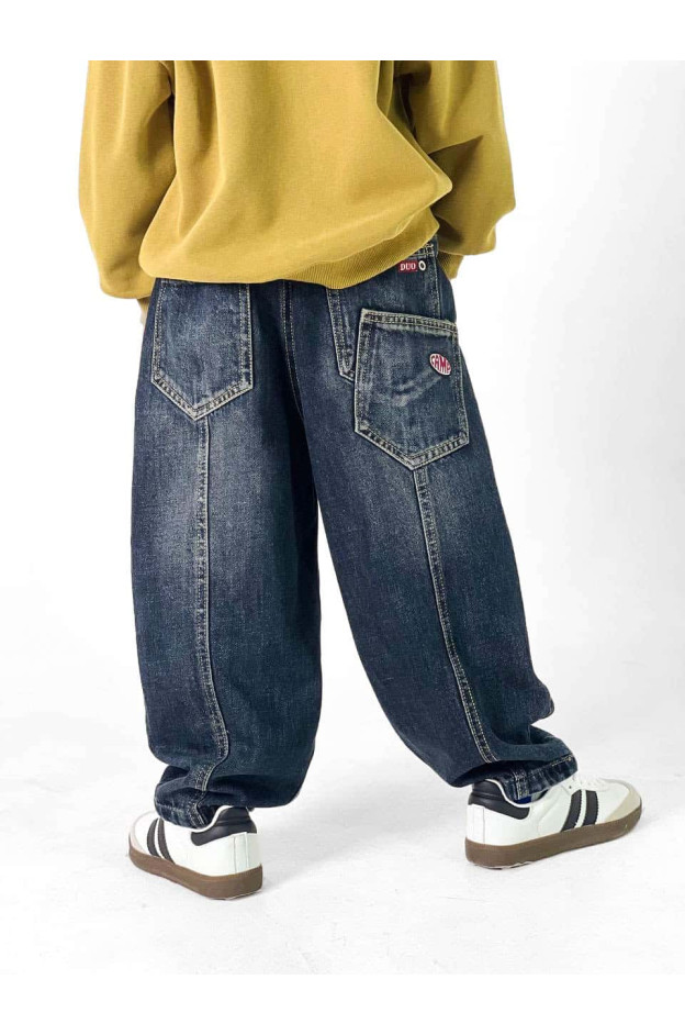 Джинси для хлопчика весна-осінь A2621 котон темно синій baggy jeans ADLER 130(р) 