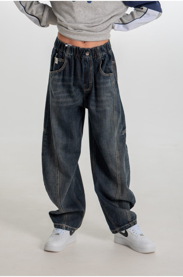 Джинси для хлопчика весна-осінь 26662 котон темно синій baggy jeans ELYZA 175(р) 