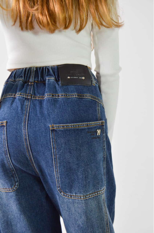 Джинси для дівчинки весна-осінь 26-YQ6690 котон синій baggy jeans IFFANY 175(р) 