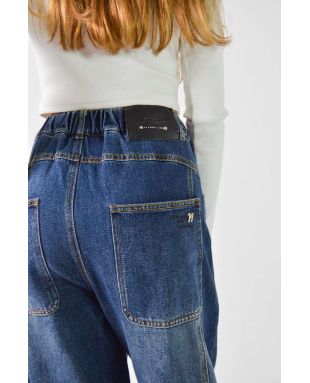 Джинси для дівчинки весна-осінь 26-YQ6690 котон синій baggy jeans IFFANY 175(р) 