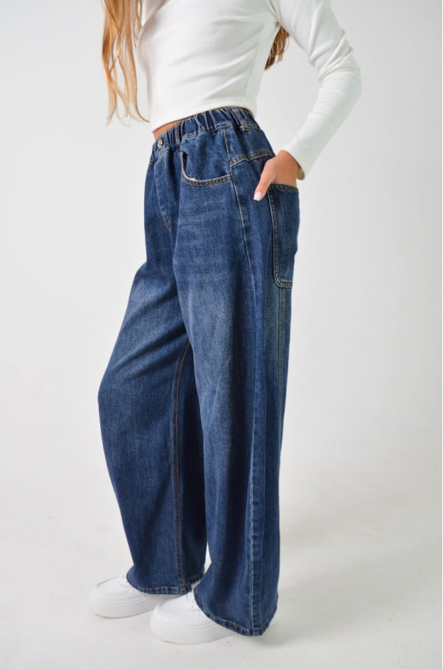 Джинси для дівчинки весна-осінь 26-YQ6690 котон синій baggy jeans IFFANY 175(р) 