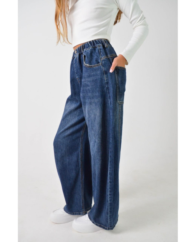 Джинси для дівчинки весна-осінь 26-YQ6690 котон синій baggy jeans IFFANY 175(р) 