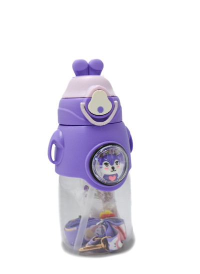 Пляшка для дівчинки C69361 фіолетовий Rabbit,з наліпками,700 мл