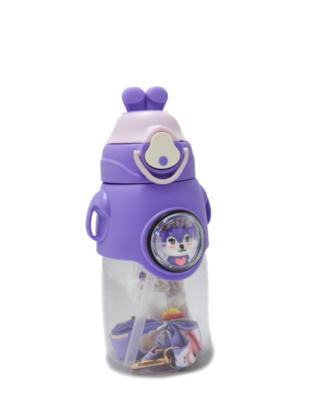 Пляшка для дівчинки C69361 фіолетовий Rabbit,з наліпками,700 мл
