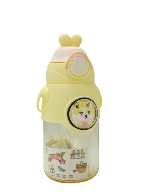 Пляшка для дітей C69361 жовтий Rabbit,з наліпками,700 мл