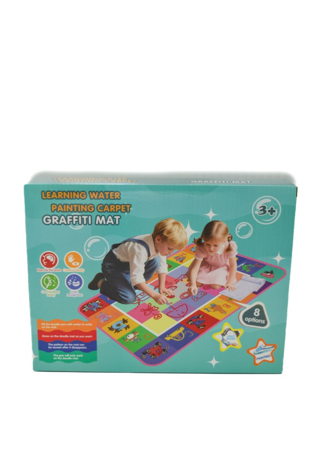 Килимок для дітей DM1813-3 Graffiti Mat,для малювання водою з трафаретами/цифри/фігури/штампи
