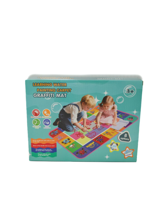 Килимок для дітей DM1813-3 Graffiti Mat,для малювання водою з трафаретами/цифри/фігури/штампи