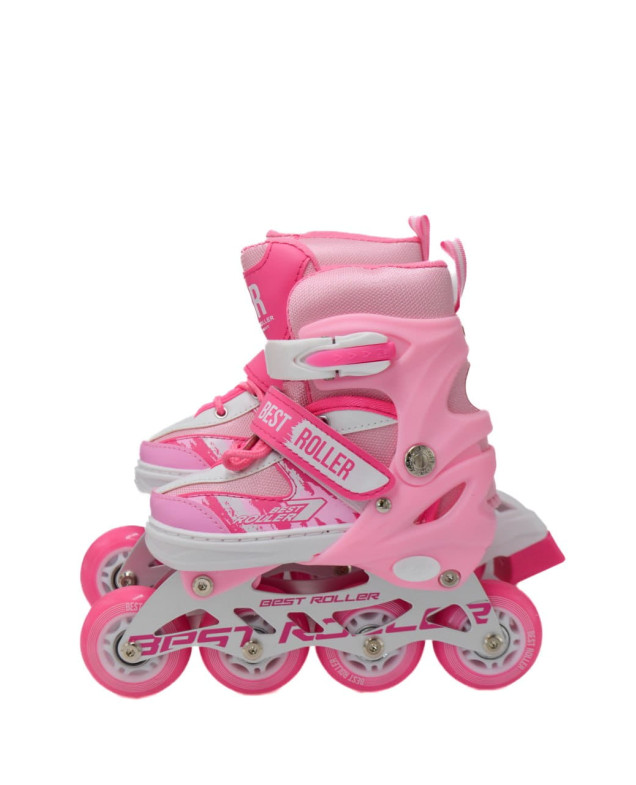 Ролики Best roller для дівчинки 36210-S рожевий колеса PU,d=6,5 см,устілка 17-18,5 см 30-33(р) 