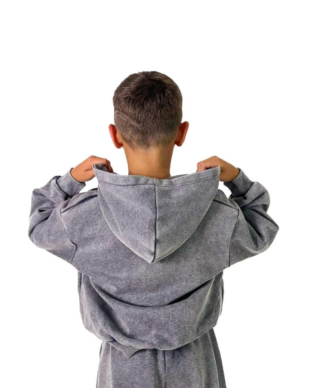 Костюм спорт для дівчинки або для хлопчика весна-осінь 26001 котон сірий Inveation варка 90(р) 