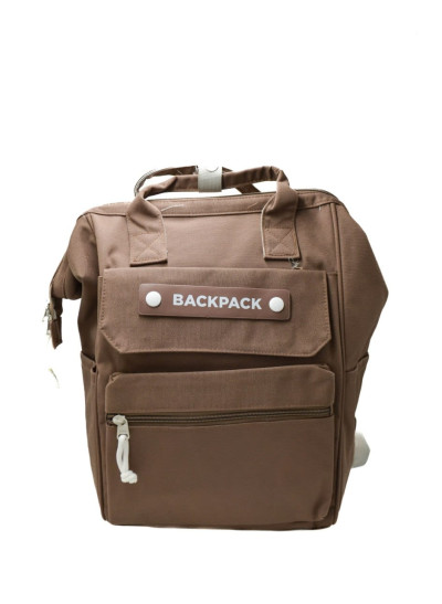 Рюкзак для дівчинки або для хлопчика S265 текстиль коричневий 38*25*20 Backpack