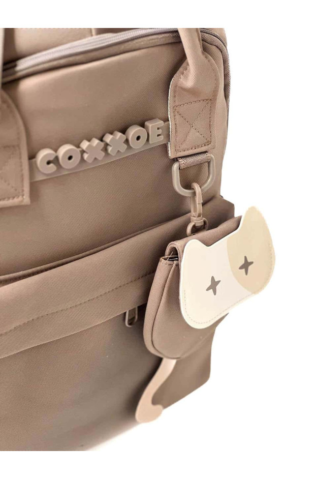 Рюкзак для дівчинки S433 текстиль коричневий 42*30*16 COXXOE