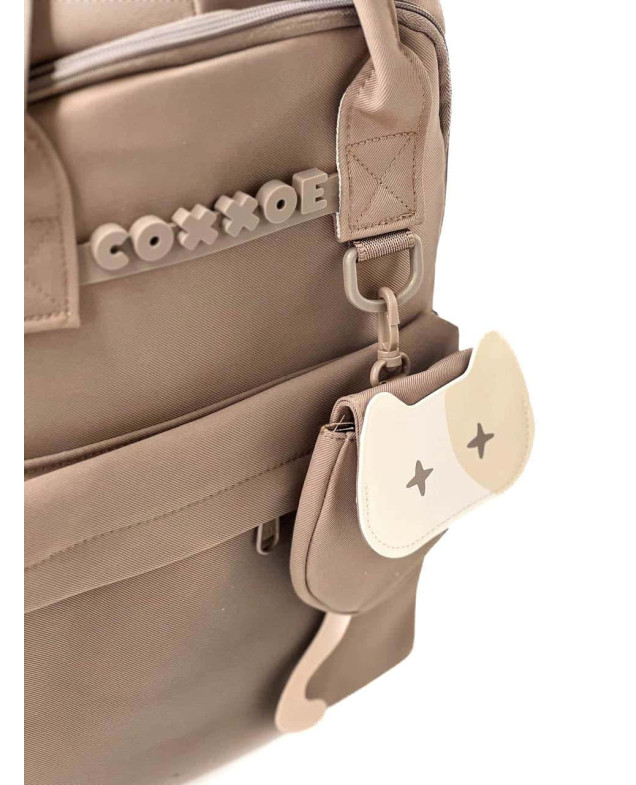 Рюкзак для дівчинки S433 текстиль коричневий 42*30*16 COXXOE
